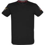 Reduzierte Schwarze Alpha Industries Inc. T-Shirts mit USA-Motiv für Herren Größe S 
