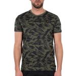Reduzierte Schwarze Camouflage Alpha Industries Inc. T-Shirts für Herren Größe S 