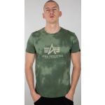 Olivgrüne Batik Alpha Industries Inc. T-Shirts aus Baumwolle für Herren Größe XL 