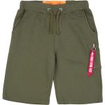 Dunkelgrüne Casual Alpha Industries Inc. Cargo-Shorts mit Reißverschluss aus Baumwolle für Herren Größe M 