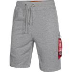 Graue Casual Alpha Industries Inc. Cargo-Shorts mit Reißverschluss aus Baumwolle für Herren Größe S 