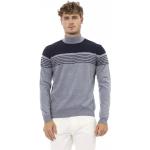 Reduzierte Blaue Langärmelige Alpha Studio Rollkragen Herrensweatshirts Größe XL für den für den Winter 