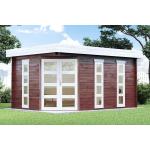 Moderne Alpholz Design-Gartenhäuser 40mm aus Massivholz Blockbohlenbauweise 