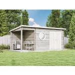 Alpholz Holz-Gartenhaus/Gerätehaus Maria-Rondo 44 C 550 cm x 275 cm Imprägniert