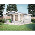 Alpholz Nachhaltige Ferienhäuser 70mm aus Holz mit Terrasse 