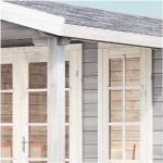 Reduzierte Alpholz Nachhaltige Blockbohlenhäuser 70mm aus Holz mit Terrasse Blockbohlenbauweise 