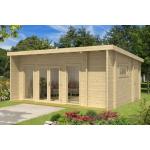 Alpholz Design-Gartenhäuser 70mm aus Massivholz Blockbohlenbauweise 