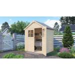 Moderne Alpholz Design-Gartenhäuser 14mm aus Fichte mit Satteldach Ständerbauweise 