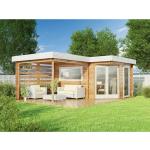 Reduzierte Alpholz Design Gartenhäuser 40mm aus Holz mit Flachdach 