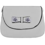 Weiße Trachtentaschen & Dirndltaschen mit Reißverschluss aus Kunstleder für Damen klein 