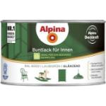 Alpina Acryl Buntlack für Innen - 300 ml Laubgrün glänzend