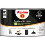 Alpina Acryl Buntlack für Innen - 300 ml TIEFSCHWARZ glänzend