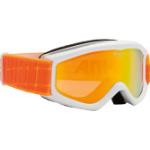Alpina Carat D Multimirror Kinderskibrille (Farbe: 811 weiß/orange, Scheibe: MULTIMIRROR, orange)