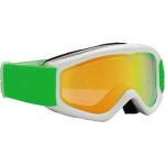Alpina Carat D Multimirror Kinderskibrille (Farbe: 812 weiß/grün, Scheibe: MULTIMIRROR, orange)