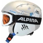 Alpina Carat Set Skihelm inklusive Skibrille (Größe: 48-52 cm, 80 ice bear inkl. Ruby S white)