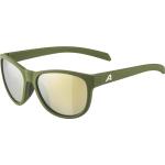 Olivgrüne Alpina Verspiegelte Sonnenbrillen für Damen 