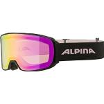 ALPINA NAKISKA Q-LITE - Verspiegelte, Kontrastverstärkende OTG Skibrille Mit 100% UV-Schutz Für Erwachsene, black-rose matt, One Size