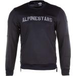 Schwarze Alpinestars Crew Herrenfleecepullover & Herrenfleeceshirts mit Reißverschluss aus Fleece 