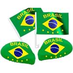 50x  BRASILIEN FLAGGE FUßBALL WM FAHNE SCHWENKFLAGGE BANDEIRA BRASIL BRAZIL 