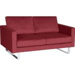 Rote Moderne Alte Gerberei Zweisitzer-Sofas aus Samt mit Armlehne Breite 100-150cm, Höhe 50-100cm, Tiefe 50-100cm 2 Personen 