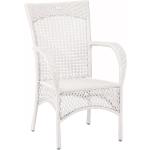 Weiße Best Freizeitmöbel Polyrattan Sessel aus Aluminium Breite 50-100cm, Höhe 0-50cm, Tiefe 50-100cm 