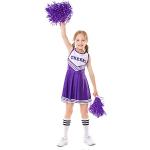 Lila Mini Cheerleader-Kostüme für Kinder Größe 134 