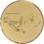 Aluemblem geprägt gold 50mm - Stabhochsprung