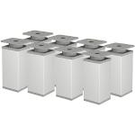 Reduzierte Silberne Moderne Quadratische Möbelfüße Breite 0-50cm, Höhe 0-50cm, Tiefe 0-50cm 