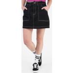 Schwarze TITUS Mini Jeans-Miniröcke aus Baumwolle für Damen Größe XS für den für den Sommer 