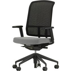AM Chair mit Netzrücken und 2D-Armlehne (nero/cremeweiss / LightNet schwarz)