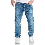 Hellblaue Ripped Jeans & Zerrissene Jeans aus Denim für Herren Weite 34 