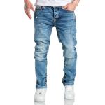 Reduzierte Hellblaue Casual Stretch-Jeans aus Denim für Herren Weite 29, Länge 30 
