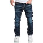 Reduzierte Dunkelblaue Slim Fit Jeans aus Denim für Herren Größe XXL Weite 29, Länge 30 
