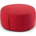 Amago home Yogakissen Meditationskissen Sitzkissen Bodenkissen rund H 14xø31 cm mit Buchweizenschalen Farbe rot - vulkano