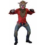Rote Werwolf-Kostüme aus Latex Größe L 