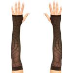 Schwarze Faschingshandschuhe für Damen Einheitsgröße 