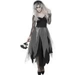 Schwarze Zombiebraut-Kostüme & Geisterbraut-Kostüme aus Polyester für Damen Größe M 