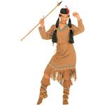 Braune Pocahontas Indianerkostüme aus Polyester für Damen Größe L 