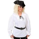 Weiße Piratenblusen & Piratenhemden aus Polyester für Damen 