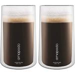 Reduzierte Amapodo Glasserien & Gläsersets 400 ml mit Kaffee-Motiv aus Glas doppelwandig 2-teilig 