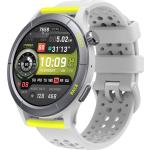 Graue 5 Bar wasserdichte Smartwatches aus Kunststoff mit Touchscreen-Zifferblatt mit GPS mit Bluetooth mit Höhenmesser mit Kunststoff-Uhrenglas mit Titanarmband 