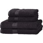 Reduzierte Schwarze Amazon Basics Handtücher Sets aus Baumwolle maschinenwaschbar 70x140 4-teilig 