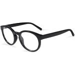 Reduzierte Schwarze Runde Brillenfassungen aus Polycarbonat Blaulichtschutz für Herren 