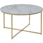 Reduzierte Goldene Moderne AC Design Furniture Runde Runde Couchtische 45 cm aus Glas Breite 50-100cm, Höhe 0-50cm, Tiefe 50-100cm 