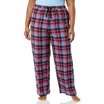 Reduzierte Blaue Karo Amazon Essentials Pyjamahosen aus Flanell für Damen Größe XXS 