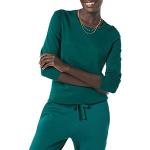 Reduzierte Smaragdgrüne Langärmelige Amazon Essentials Rundhals-Ausschnitt Rundhals-Pullover für Damen Größe XS 