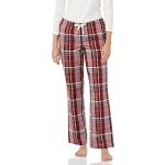 Burgundfarbene Amazon Essentials Pyjamahosen aus Popeline für Damen Größe XXS 