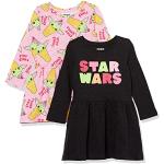 Casual Langärmelige Amazon Essentials Star Wars Kinderstretchkleider mit Tiermotiv aus Baumwolle für Mädchen 