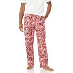 Rote Amazon Essentials Pyjamahosen mit Weihnachts-Motiv aus Flanell für Herren Größe XS Weihnachten 