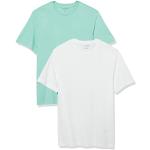 Reduzierte Aquablaue Amazon Essentials T-Shirts aus Baumwolle für Herren Größe L 2-teilig 